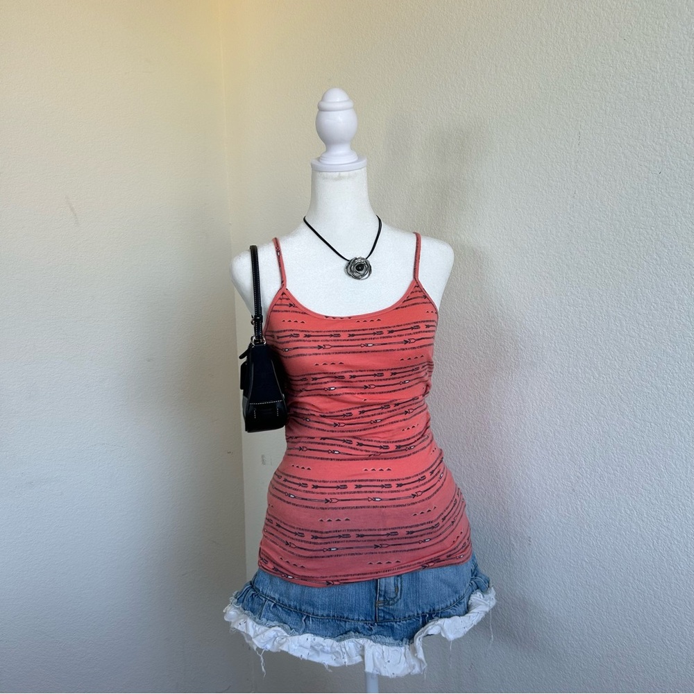 Striped Arrow Tank Top Coral Cami